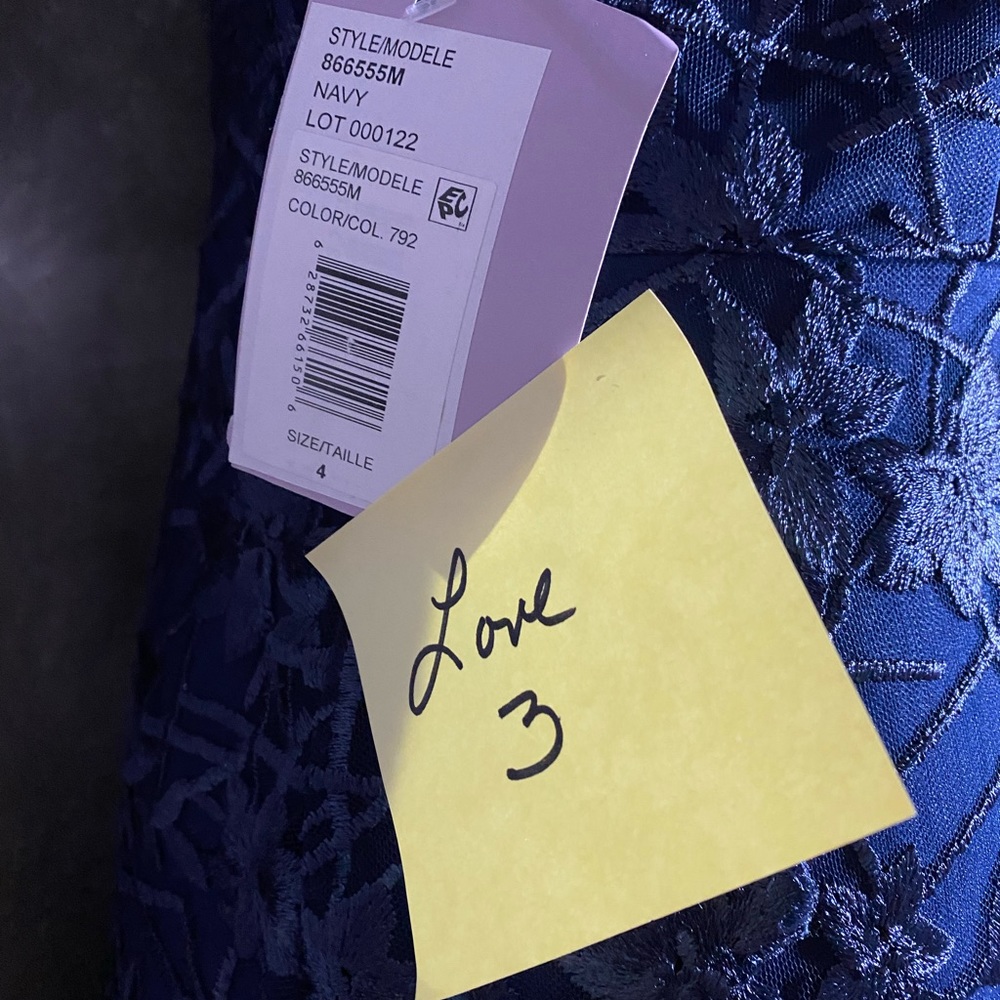 Nwt Js Collections Womens Navy Laceevening Dress … - image 6